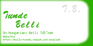 tunde belli business card